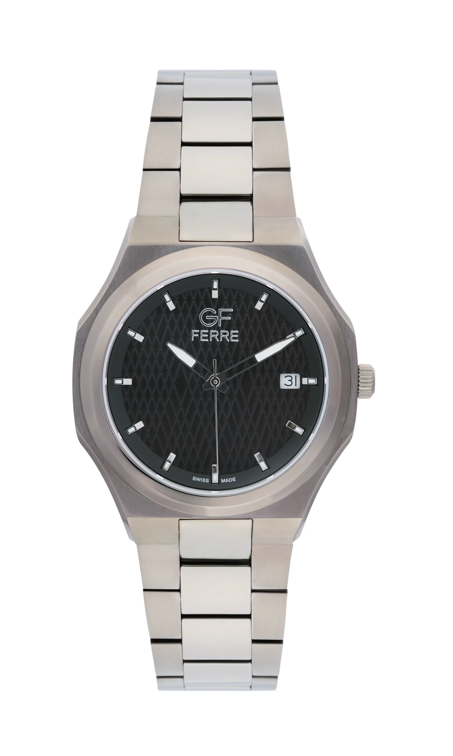 GFGB6015G.webp GF Ferre- Gents- Gun Case- Black Dial- Gun Band - Image 1