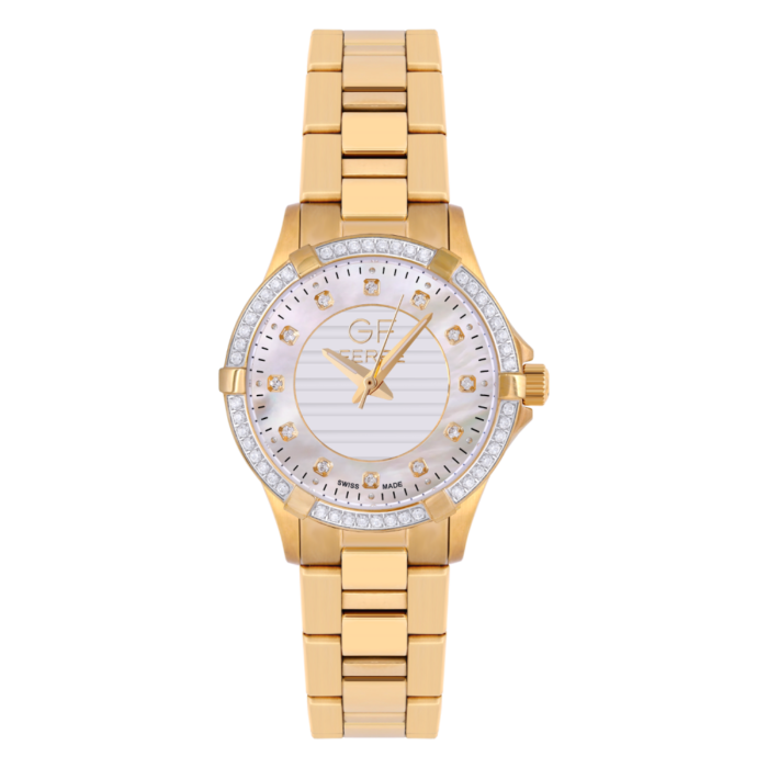 GF Ferre- Ladies- GP Case- MOP Dial- GP Band- 59 CZ - Image 1