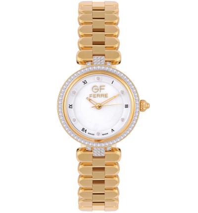 GF Ferre- Ladies- GP Case- MOP Dial- GP Band- CZ