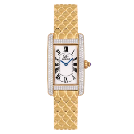GF Ferre- Ladies- GP Case- White Dial- GP Band- CZ
