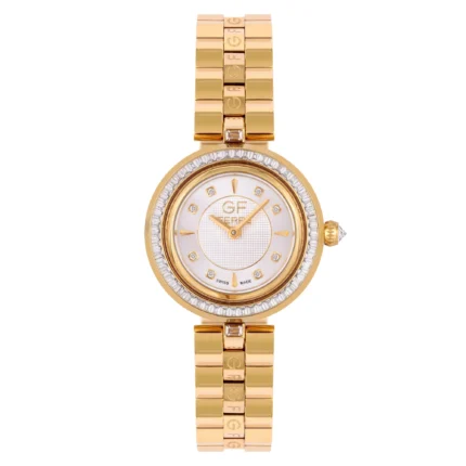 GF Ferre- Ladies- GP Case- White Dial- GP Band- CZ