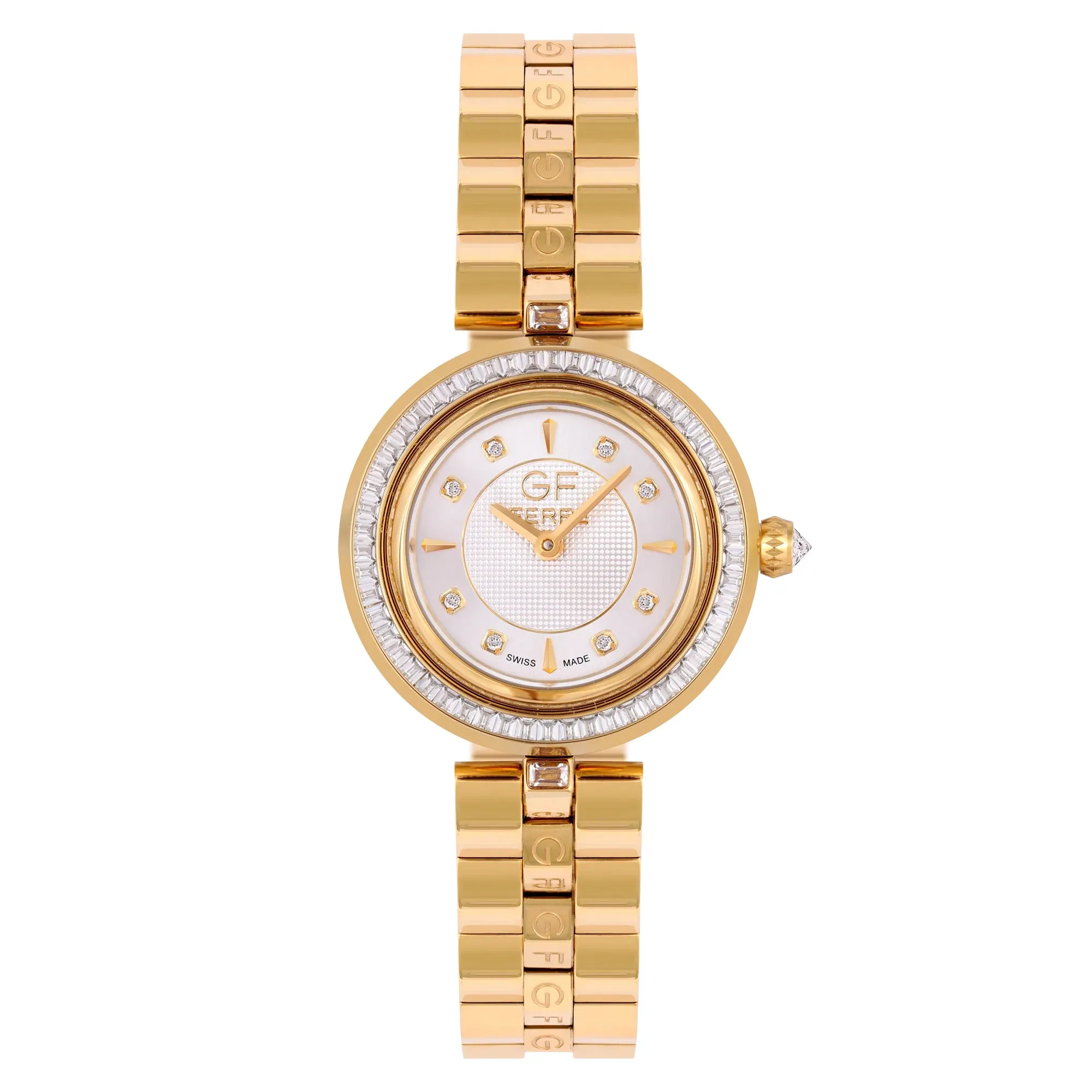 GFGP170046LZ.webp GF Ferre- Ladies- GP Case- White Dial- GP Band- CZ - Image 1