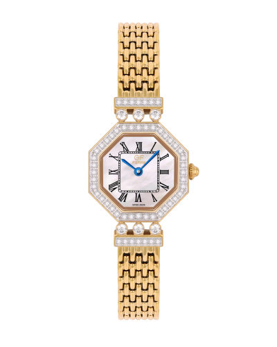 GFGP170100LZ.webp GF Ferre- Ladies- GP Case- White Dial- GP Band- CZ - Image 1