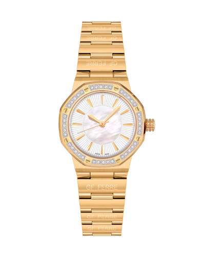 GFGP170175LZ.webp GF Ferre- Ladies- GP Case- MOP Dial- GP Band- CZ - Image 1