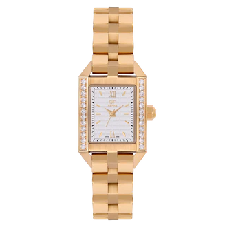 GF Ferre- Ladies- GP Case- White Dial- GP Band- CZ