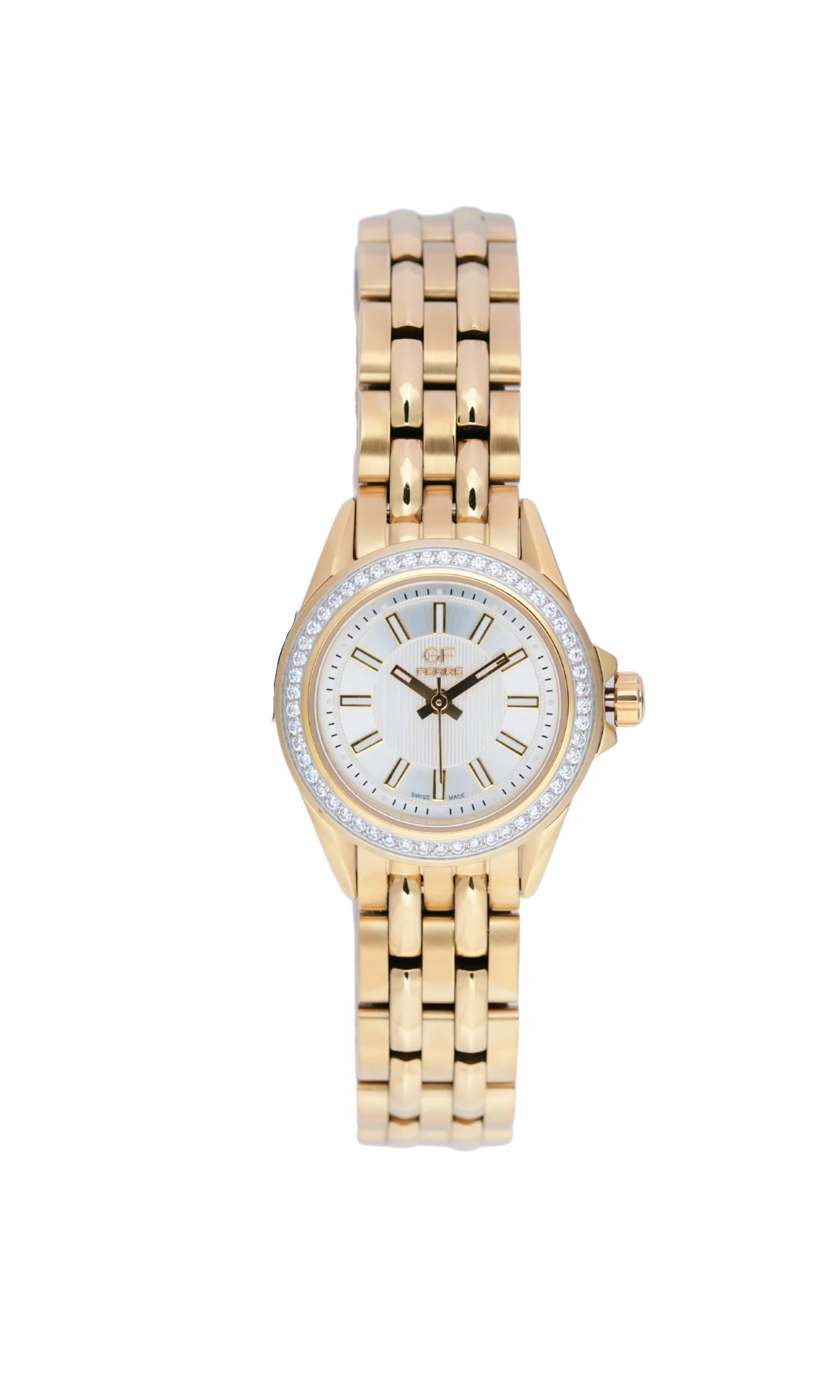 GFGP3153LZ.webp GF Ferre- Ladies- GP Case- Silver Dial- GP Band- CZ 53 - Image 1
