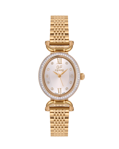 GFGP3186LZ.webp GF Ferre- Ladies- GP Case- Silver Dial- GP Band- CZ - Image 1