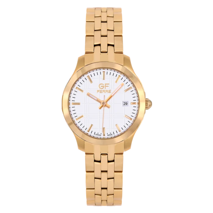 GF Ferre- Ladies- GP Case- White Dial- GP Band - Image 1