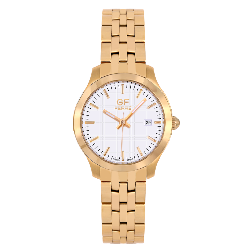 GFGP3212L.webp GF Ferre- Ladies- GP Case- White Dial- GP Band - Image 1