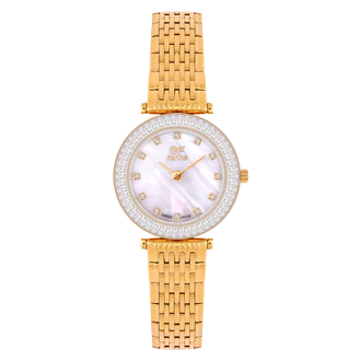 GF Ferre- Ladies- GP Case- Silver Dial- GP Band- CZ