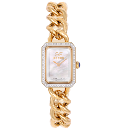 GF Ferre- Ladies- GP Case- MOP Dial- GP Band- CZ