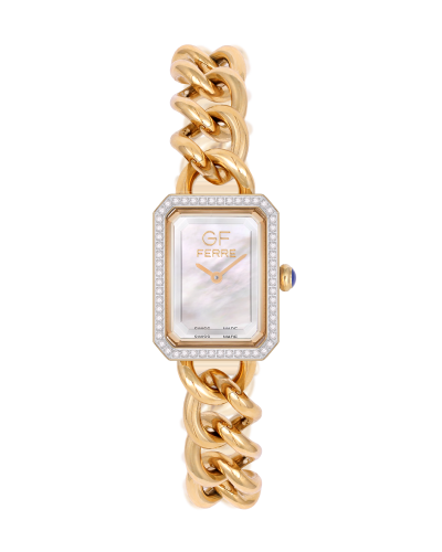 GFGP8100LZ.webp GF Ferre- Ladies- GP Case- MOP Dial- GP Band- CZ - Image 1