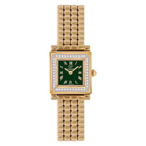 GFGPN170041LZ.webp GF Ferre- Ladies- GP Case- Green Dial- GP Band- 45 CZ - Image 1