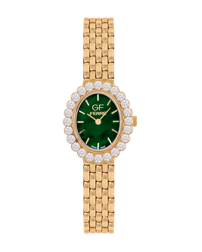 GFGPN170043LZ.webp GF Ferre- Ladies- GP Case- Green Dial- GP Band- CZ - Image 1