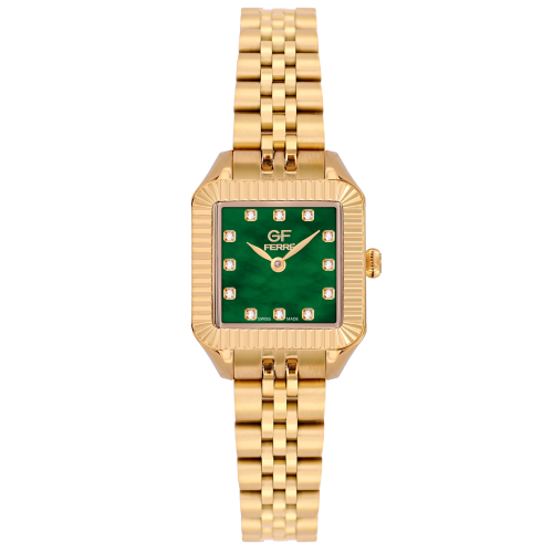 GFGPN170083L.webp GF Ferre- Ladies- GP Case- Green Dial- GP Band - Image 1