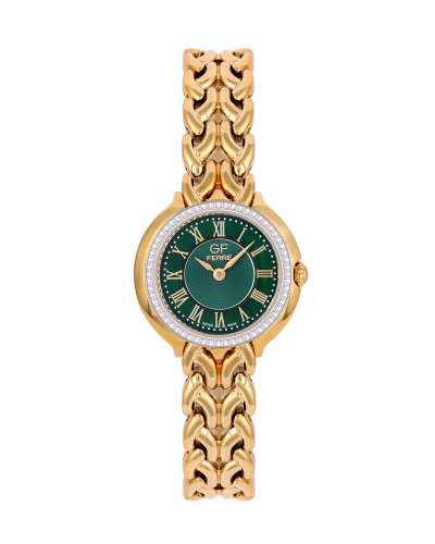 GFGPN170088LZ.webp GF Ferre- Ladies- GP Case- Green Dial- GP Band- 60 CZ - Image 1