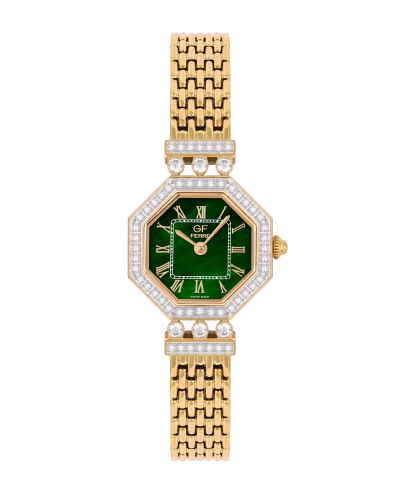 GFGPN170100LZ.webp GF Ferre- Ladies- GP Case- Green Dial- GP Band- CZ - Image 1