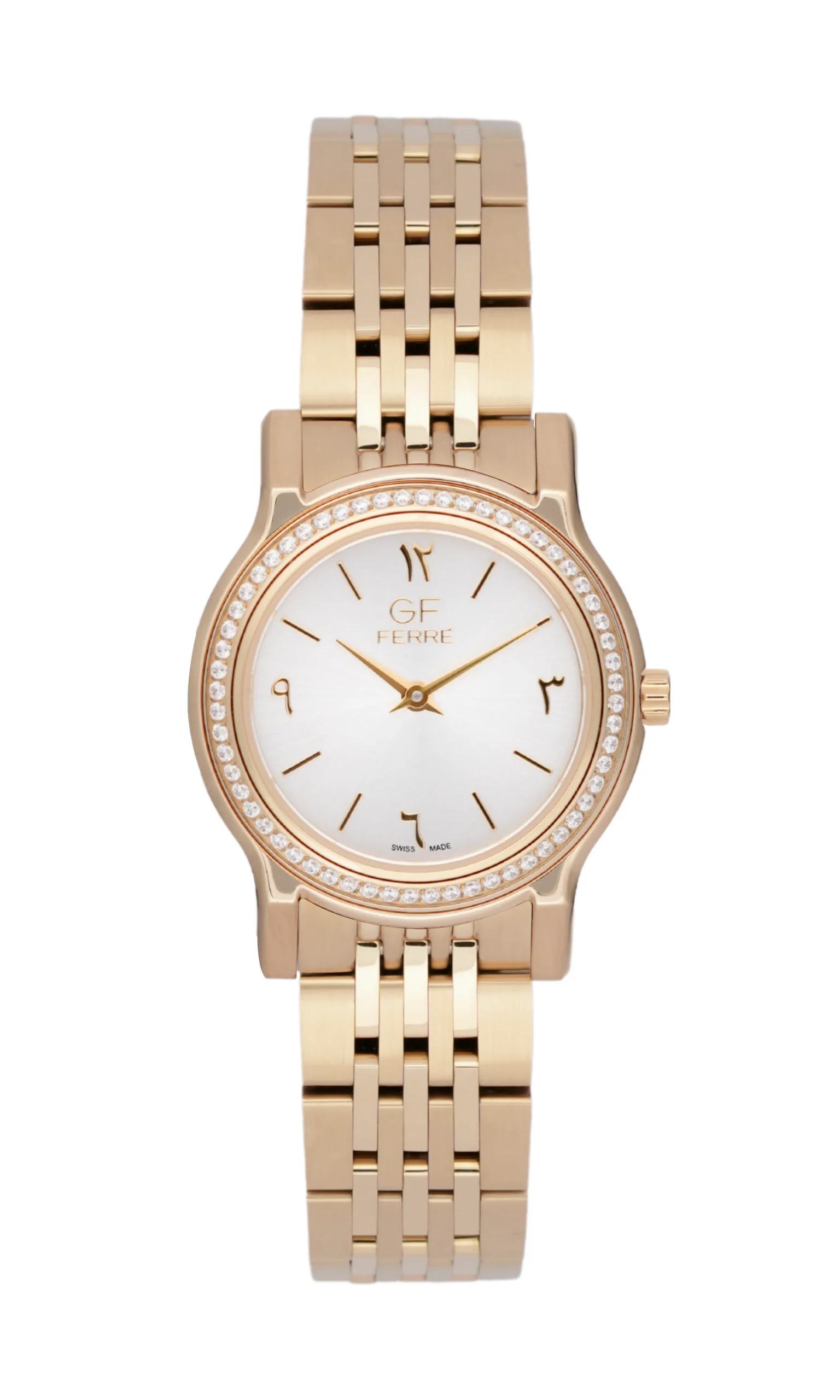 GFGPW29614LZ.webp GF Ferre- Ladies- GP Case- White Dial- GP Band- CZ - Image 1