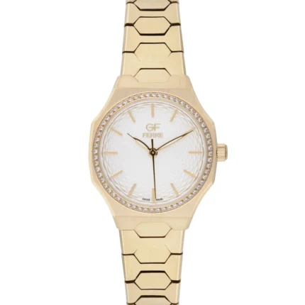 GF Ferre- Ladies- GP Case- Silver Dial- GP Band- CZ