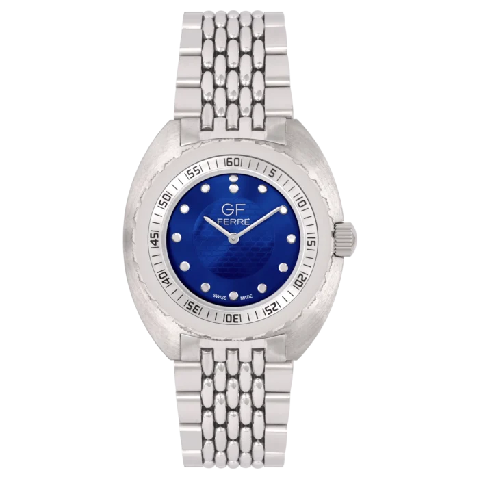 GF Ferre- Gents- SS Case- Blue Dial- SS Band - Image 1