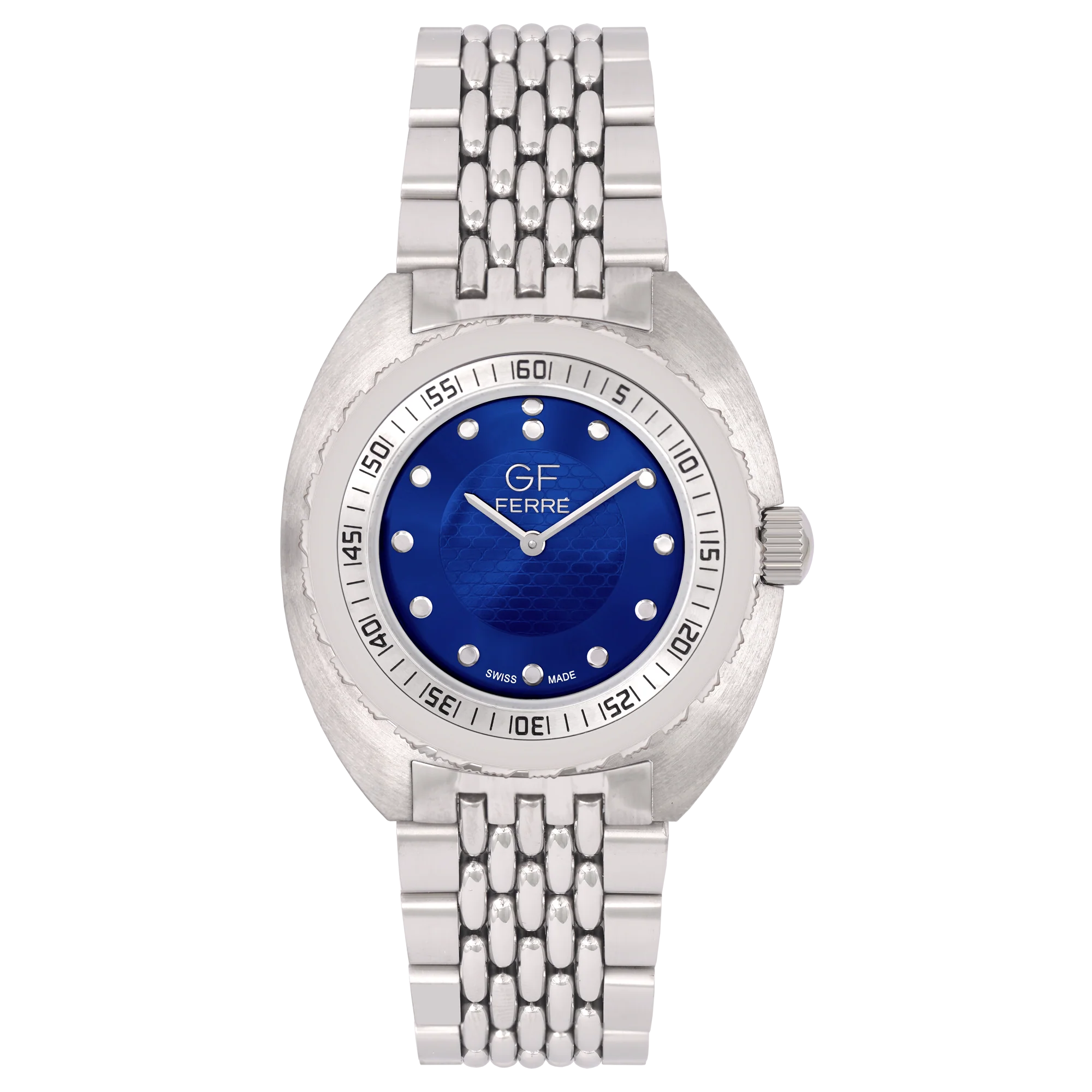GFSBU170038G.webp GF Ferre- Gents- SS Case- Blue Dial- SS Band - Image 1