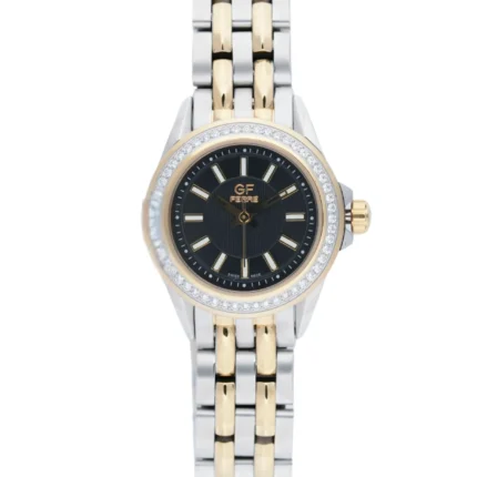 GF Ferre- Ladies- TTGP Case- Black Dial- TTGP Band- CZ 53