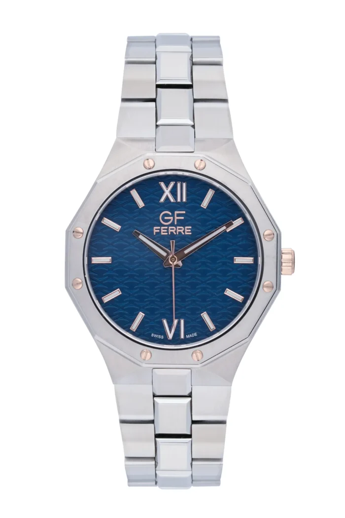 GF Ferre- Gents- TTRG Case- Blue Dial- SS Band - Image 1
