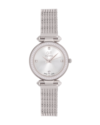 GFSS170045LZ.webp GF Ferre- Ladies- SS Case- White Dial- SS Band- CZ - Image 1