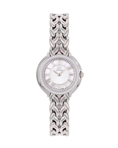 GFSS170088LZ.webp GF Ferre- Ladies- SS Case- MOP Dial- SS Band- 60 CZ - Image 1