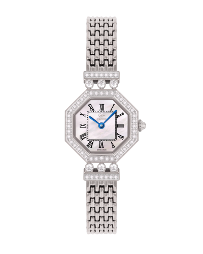 GFSS170100LZ.webp GF Ferre- Ladies- SS Case- White Dial- SS Band- CZ - Image 1