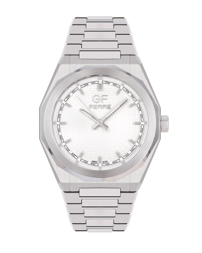 GFSS170170G.webp GF Ferre- Gents- SS Case- White Dial- SS Band - Image 1