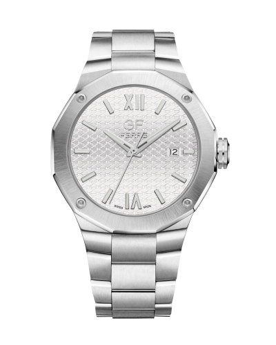 GF Ferre- Gents- SS Case- White Dial- SS Band