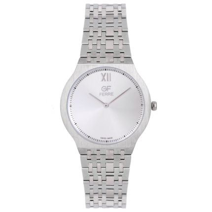 GF Ferre- Gents- SS Case- Silver Dial- SS Band
