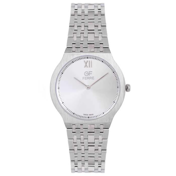 GF Ferre- Gents- SS Case- Silver Dial- SS Band - Image 1