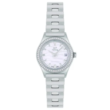 GF Ferre- Ladies- SS Case- Silver Dial- SS Band- CZ