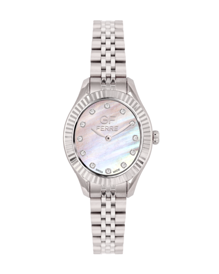 GF Ferre- Ladies- SS Case- MOP Dial- SS Band- CZ 76 - Image 1