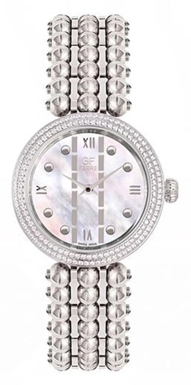GFSS8066LZ.webp GF Ferre- Ladies- SS Case- MOP Dial- SS Band- CZ - Image 1