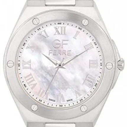 GF Ferre- Gents- SS Case- White Dial- SS Band