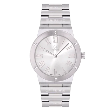 GF Ferre- Gents- SS Case- Silver Dial- SS Band