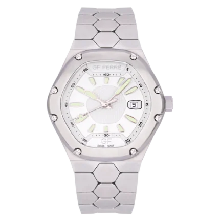 GF Ferre- Gents- SS Case- Silver Dial- SS Band