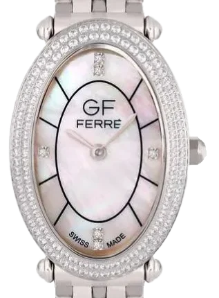 GF Ferre- Ladies- SS Case- MOP Dial- SS Band- CZ