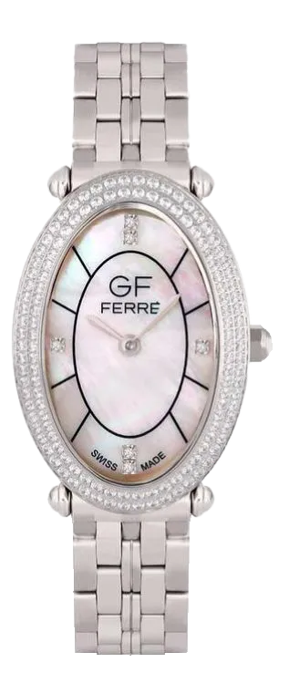 GFSS8093LZ.webp GF Ferre- Ladies- SS Case- MOP Dial- SS Band- CZ - Image 1
