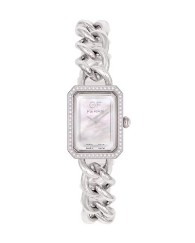 GF Ferre- Ladies- SS Case- MOP Dial- SS Band- CZ