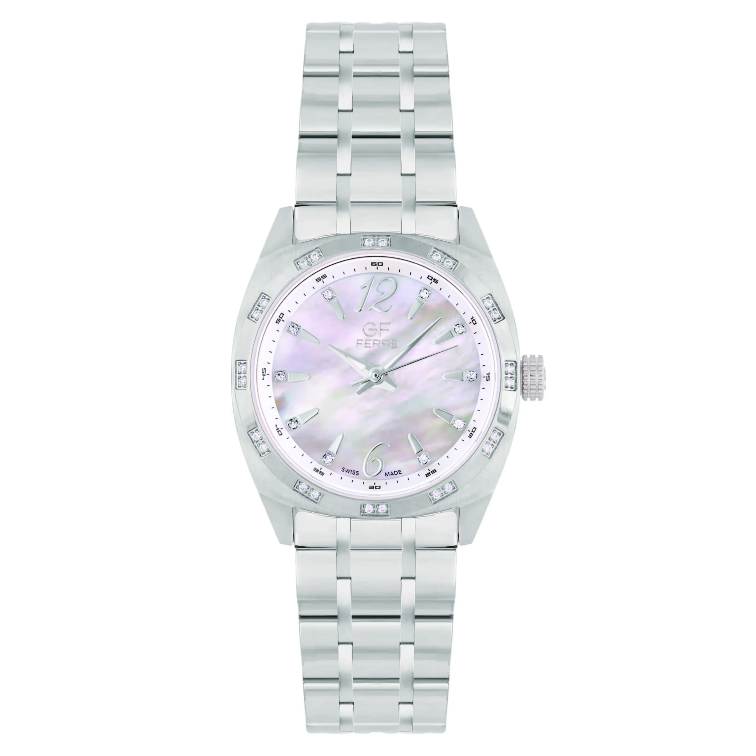 GFSS8931LZ.webp GF Ferre- Ladies- SS Case- MOP Dial- SS Band- CZ - Image 1