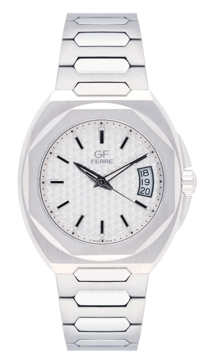 GF Ferre- Gents- SS Case- Silver Dial- SS Band - Image 1