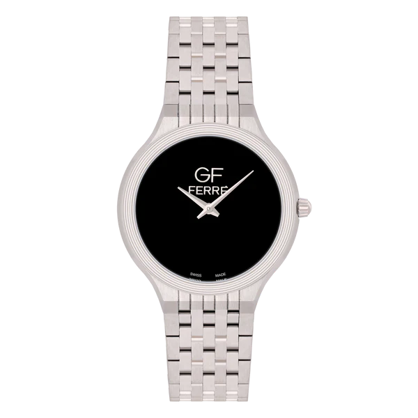 GFSSBK170087G.webp GF Ferre- Gents- SS Case- Black Dial- SS Band - Image 1
