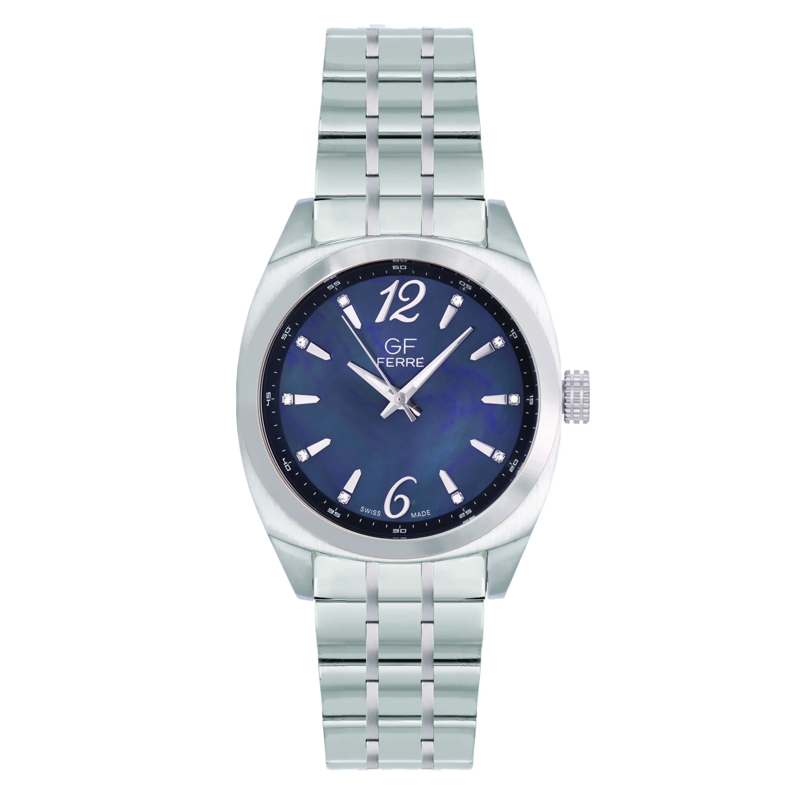 GFSSBK8931G.webp GF Ferre- Gents- SS Case- Black Dial- SS Band - Image 1