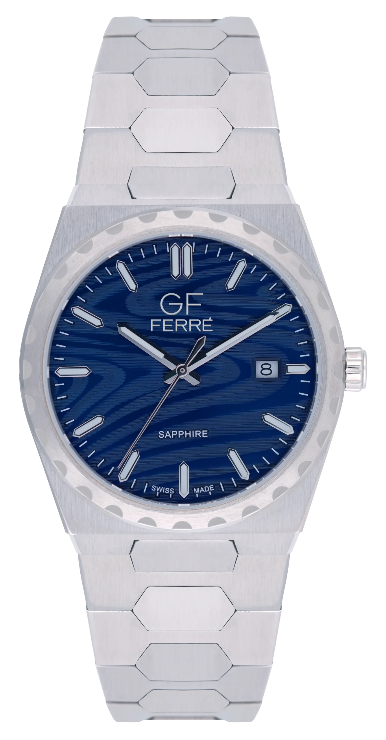 GFSSBU122506G.webp GF Ferre- Gents- SS Case- Blue Dial- SS Band - Image 1