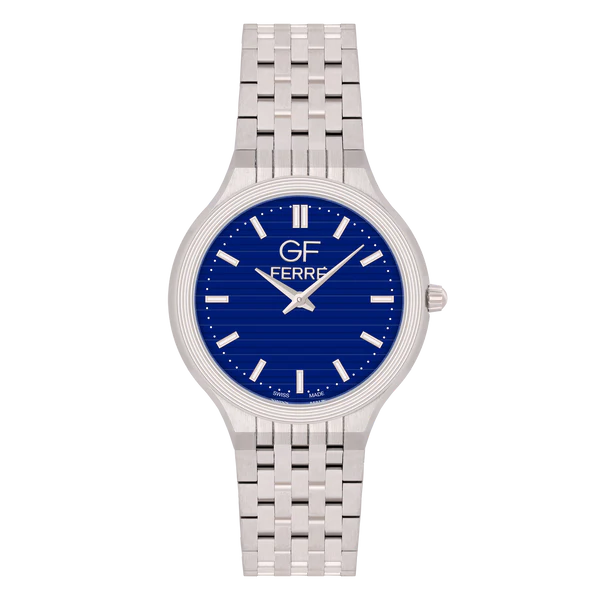 GFSSBU170087G.webp GF Ferre- Gents- SS Case- Blue Dial- SS Band - Image 1
