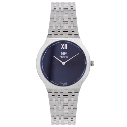 GF Ferre- Gents- SS Case- Blue Dial- SS Band